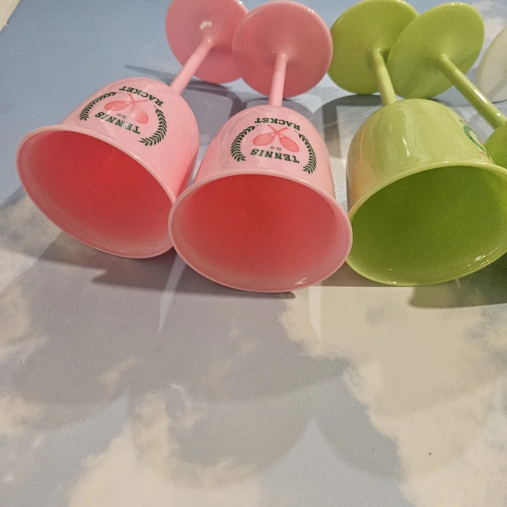 Target Set of Colorful Golf & Tennis BPA Free Plastic Chalices Limited Edtion